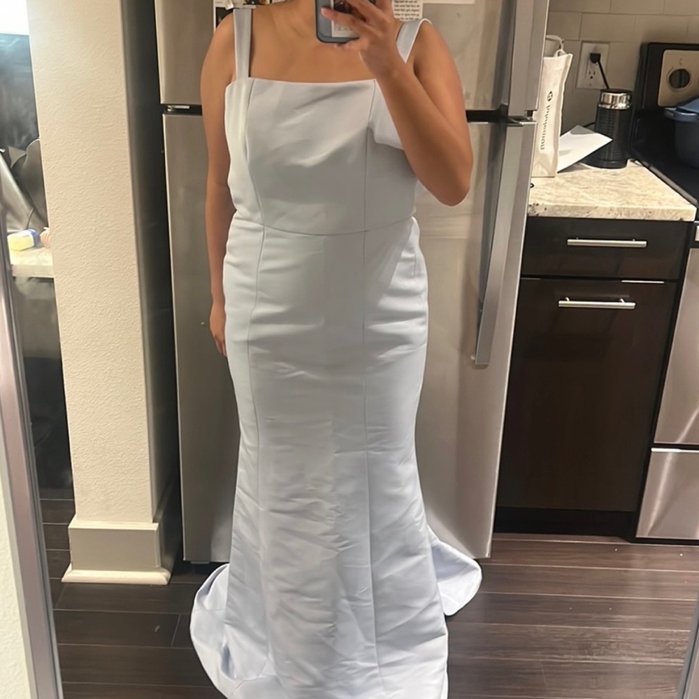 AMSALE light blue dress Bridesmaid Dress